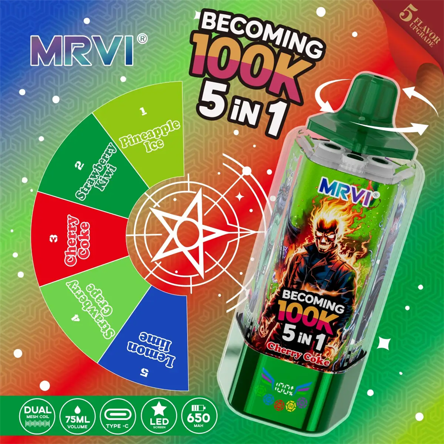 MRVI 100K 5IN1 PUFFS MRVI 100k 5in1 puffs Bulk Orders Disposable vape - Image 1