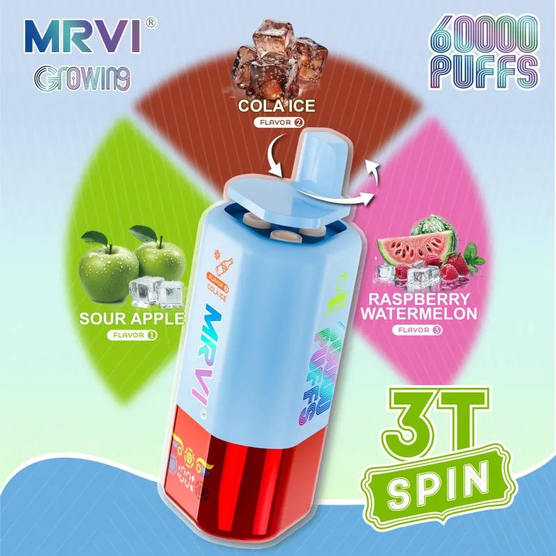 MRVI GROWING 60000 PUFFS MRVI GROWING 60000 PUFFS With 3 in 1 Flavors - Image 1