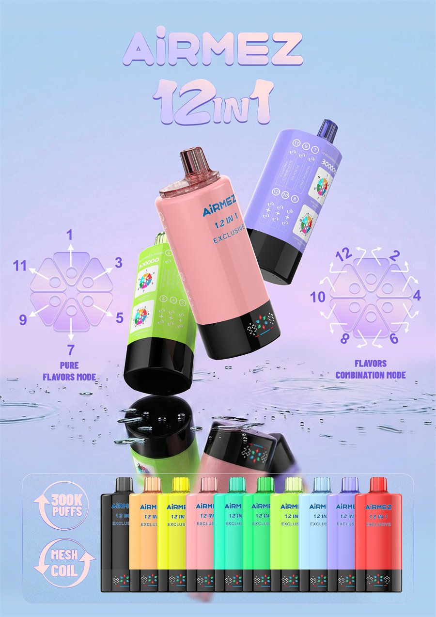 AIRMEZ 300k puffs08 Airmez 300k 12-IN-1 puffs disposable vape - Image 1