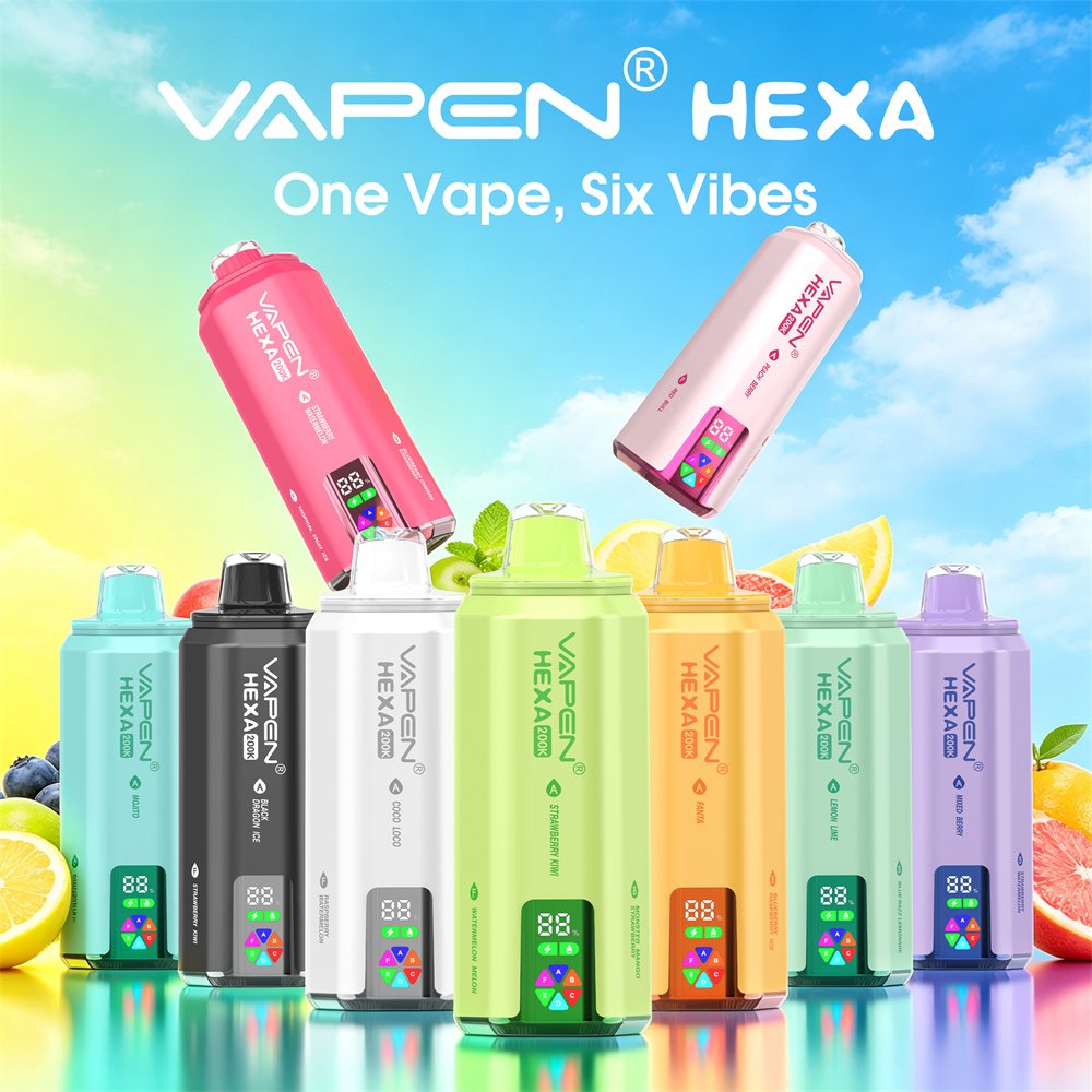 Vapen 200K 6in1 puffs VAPEN HEXA 200K 6IN1 wholesale disposable vape - Image 1