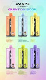 WASPE 10 in 1 Quinton 500K puffs disposable vape wholesale - Image 6